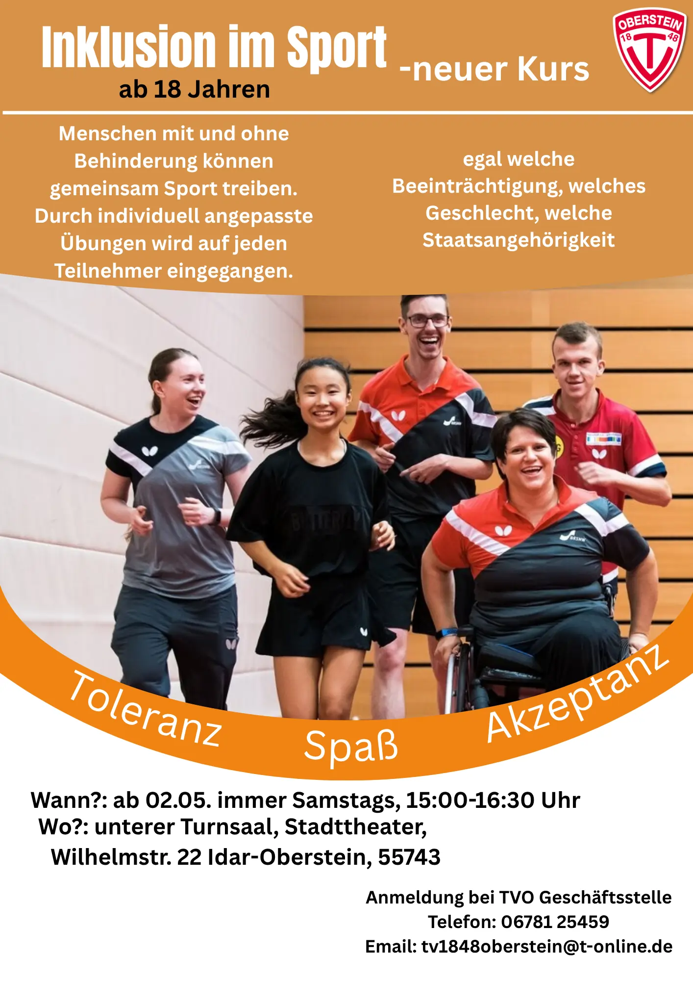 inklusive Sportgruppe beim TVO Oberstein