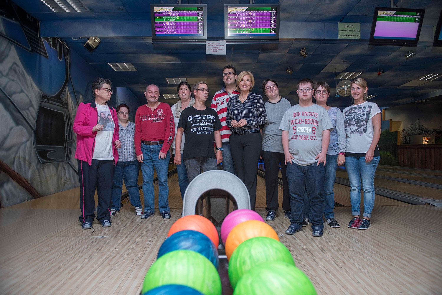 Bowling mit Julia Klöckner